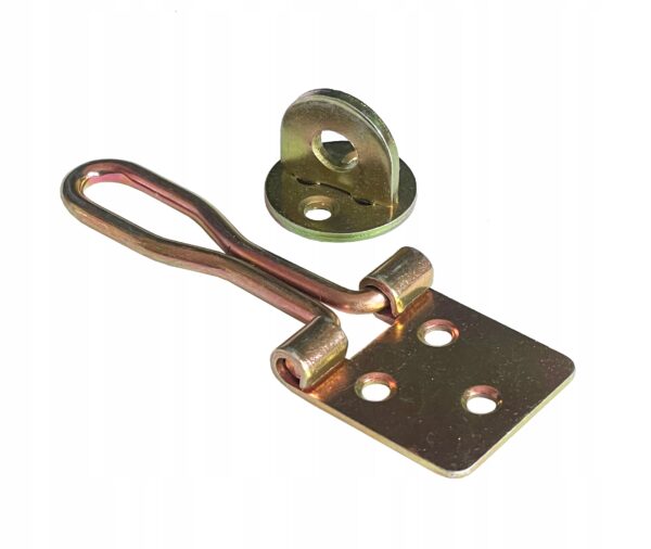 Wrzeciądz z drutu mały skobel żółty ocynk 5,5cm 30x36mm fi 4mm