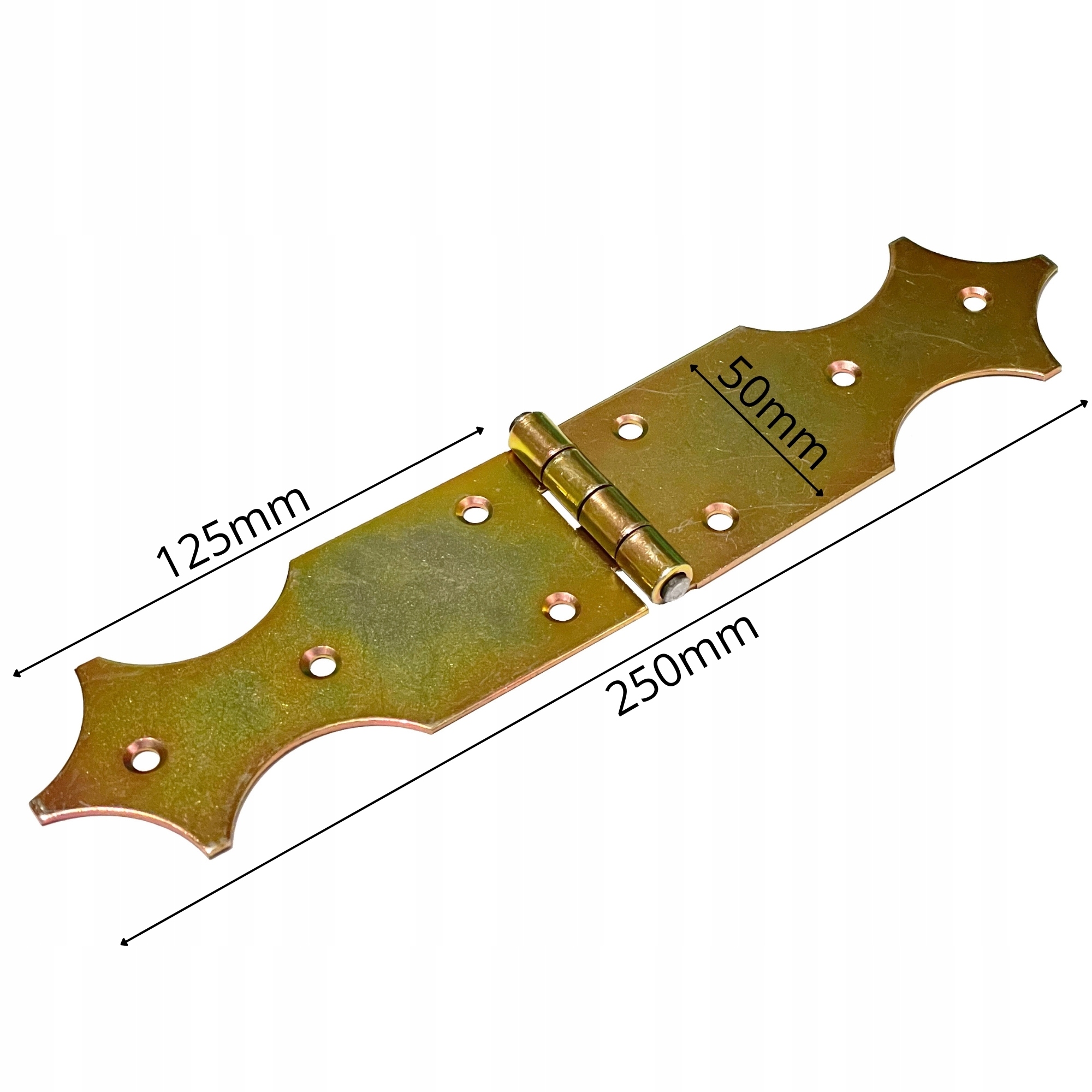 Zawias budowlany ozdobny ocynk 50x250x2,0mm - obrazek 2
